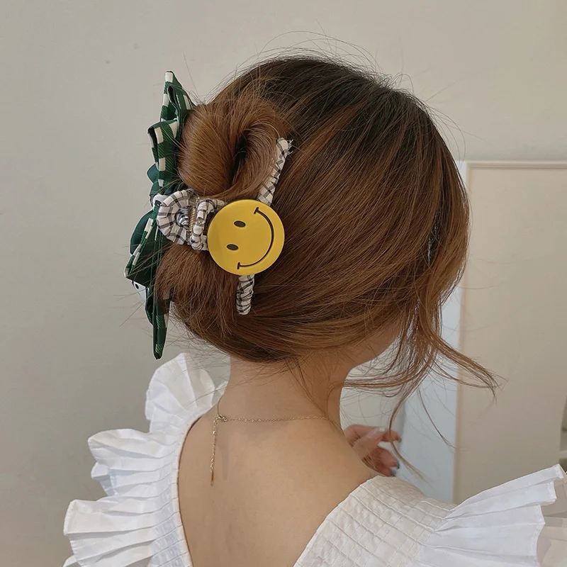 

Women Small Hair Claws Smile Face Cartoon Clip Hairpin Sweet Cute Fashion Head Accessories Wholesale
