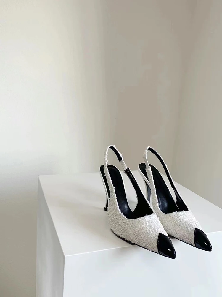 UVRCOS 2022 новейшие весенние туфли на высоком каблуке с острым носком ремешком пятке