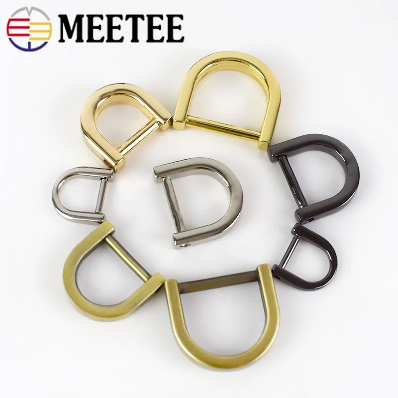 Meetee 5 шт. 1 2 см d образное кольцо металлическое о пряжка для сумки кошелек ремень