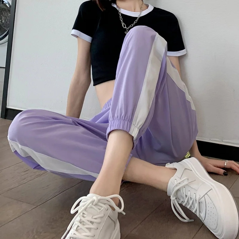 

Ice Silk Sweatpants Women's Summer Thin Loose Legs 2021 New Pants Casual Harem Pants Women Fashion Hot Pants Sweat Pants