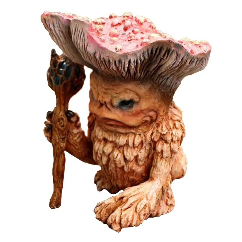 Миниатюрная фигурка Эльфа-гриба из смолы кукла старая фея шаман волшебник Тролль