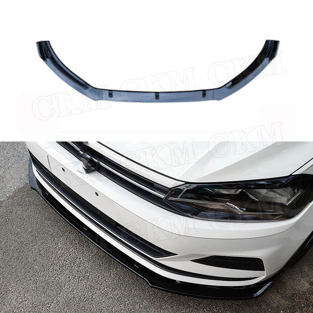 Высококачественный передний спойлер из АБС пластика для Volkswagen VW Polo Plus 2019