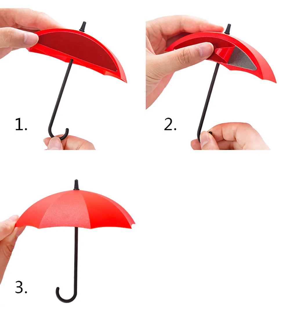 

3/6pcs Umbrella Hook Self Adhesive Hook Cute Umbrella Wall Door Clothing Hanger Keys Wall Hook Coat Hat Hanger Organizer Tools