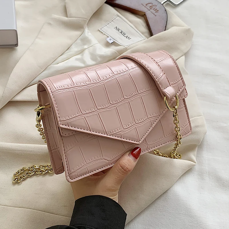 Брендовые роскошные сумки через плечо из искусственной кожи с крокодиловым