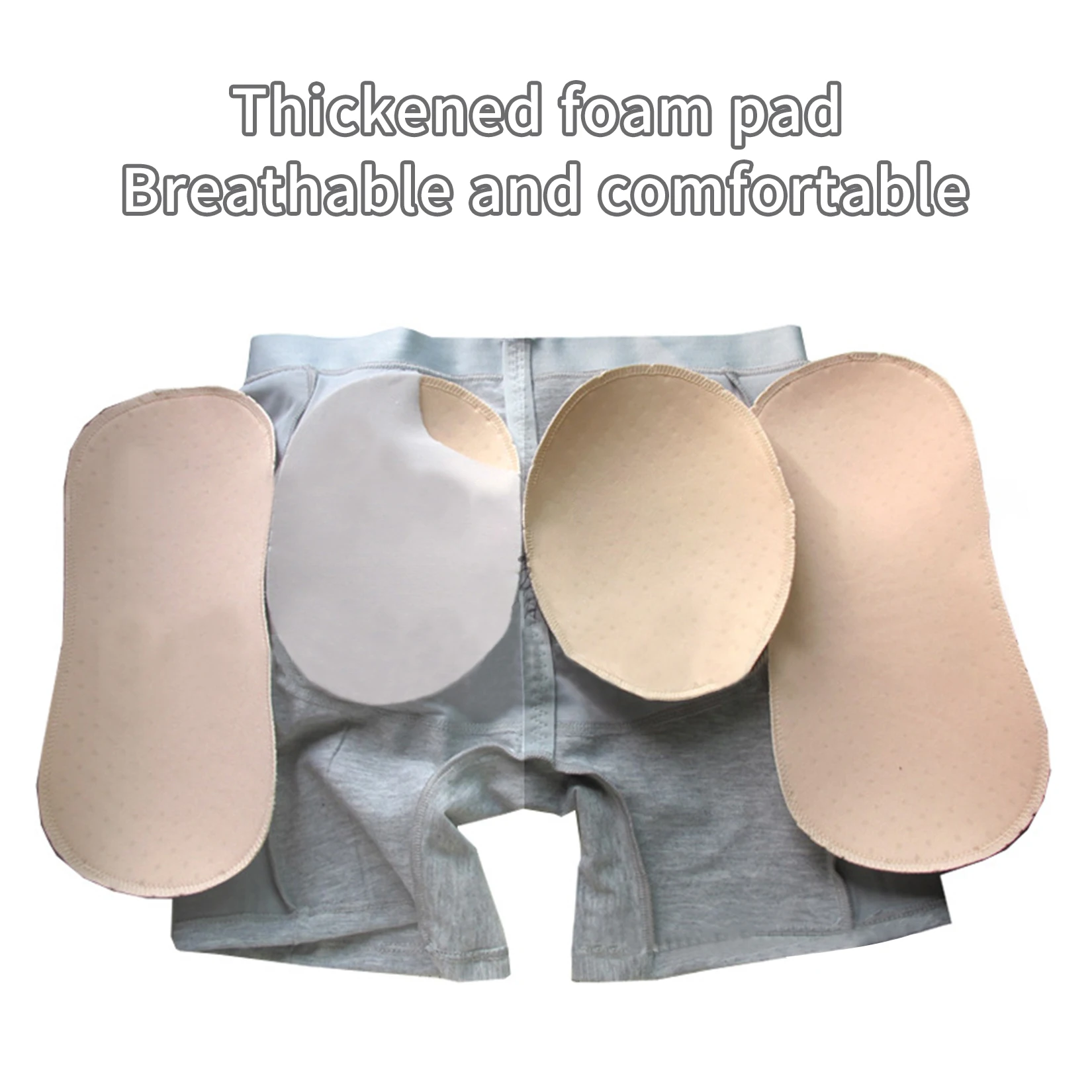 

Men Boxer Shorts Cotton Hip-lifting Panties Sports Elastic Boxer Briefs with Removable Sponge Pad Male Tight Seamless Underpants