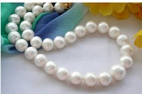 z4243 real 17 14mm round white freshwater pearl necklace factory wholesale price women giftword jewelry