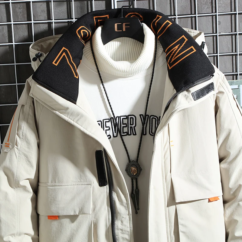 Men Winter Long Jacket New Fashion Male Thick Warm Waterproof Coat Thermal Hooded Parkas Windproof Outerwear Men's Clothing