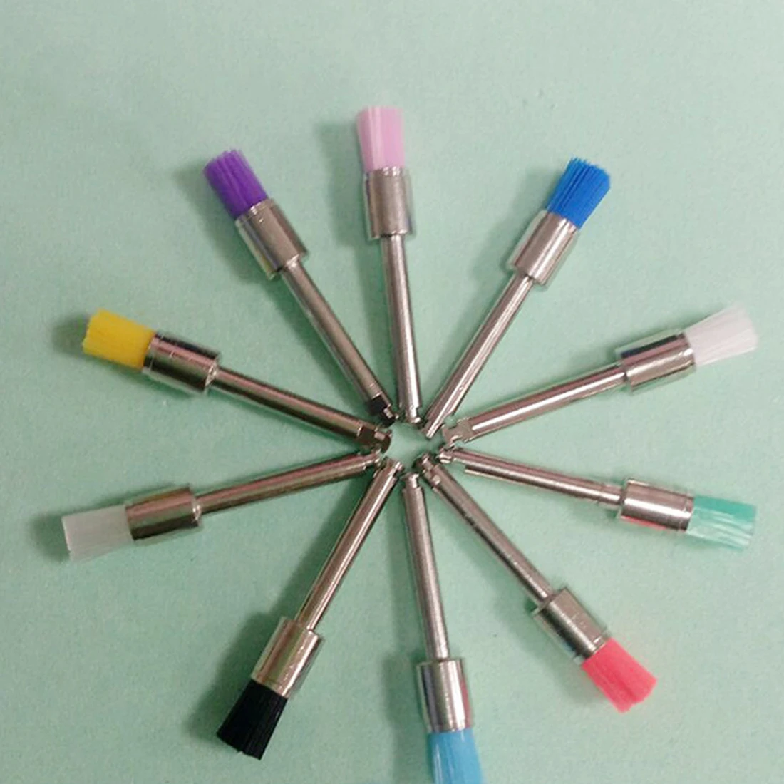 

2021 Disposable Dental Polishing Brush Nylon Small Flat Teeth Polisher Dental Care Brush Head Prophylaxis Brushes 100Pcs