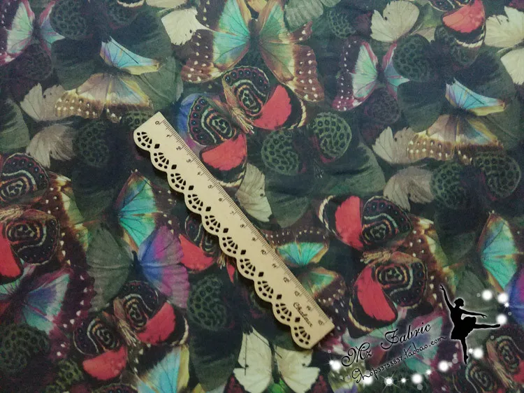Хлопчатобумажная ткань с бабочками стёганая для девочек детская Лоскутная Ткань