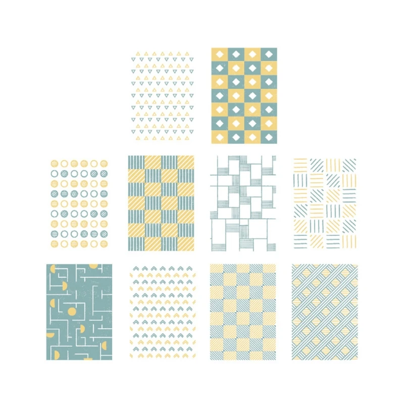 

28EA 50 Pcs Art Paper Retro Vintage Scrapbooking Diary Album Drawing Writing Floral Plant Grid Decoration Material Paper Set