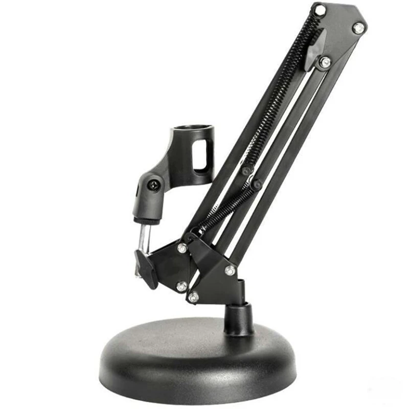 

Extendable Microphone Holder Table Stand Lazy Bracket 360° Rotatable with Clamp Flexible Articulating Arm for Mic