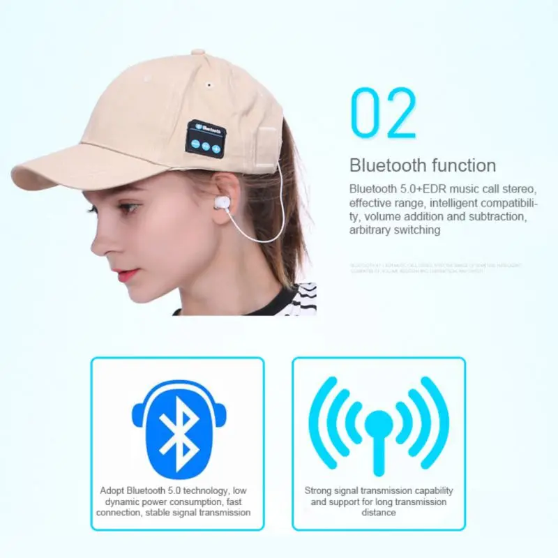 Беспроводные наушники Bluetooth наушники для Bluetooth музыкальная Кепка для мужчин/женщин Открытый Отдых громкой связи бейсбольная шляпа