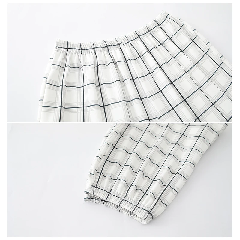 

Summer White Kawaii Pajamas For Women Fashion Cotton Short Sleeve Homewear Cartoon Playful Bunny Printing Cute Girls Sleepwear