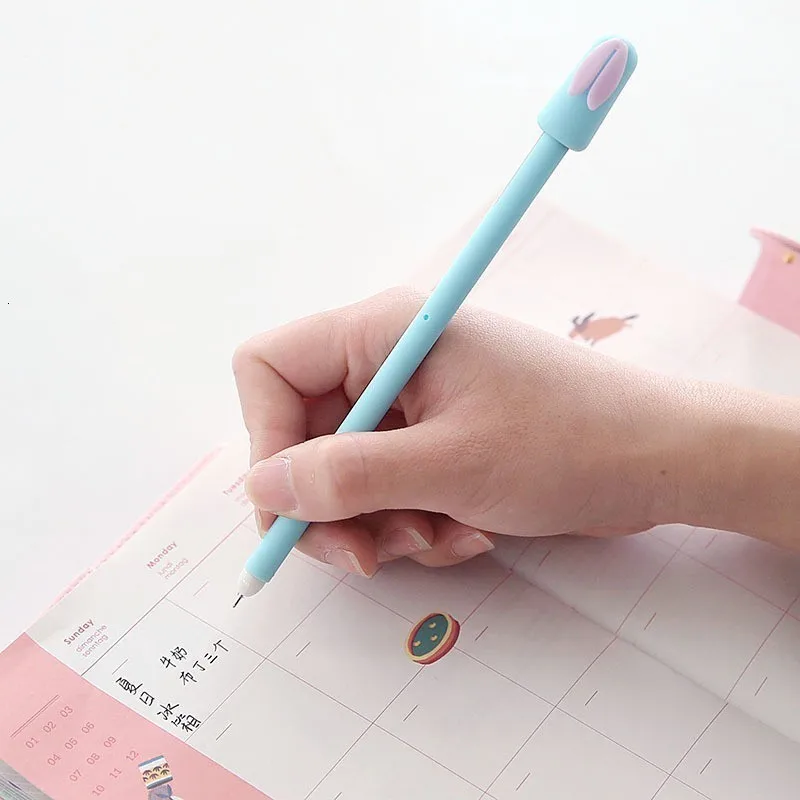 1 шт., 0,5 мм, гелевые ручки Kawaii С мультипликационным принтом, милые ручки для письма, креативные милые ручки для детей, подарок для школы, офиса, канцелярские принадлежности, 04131