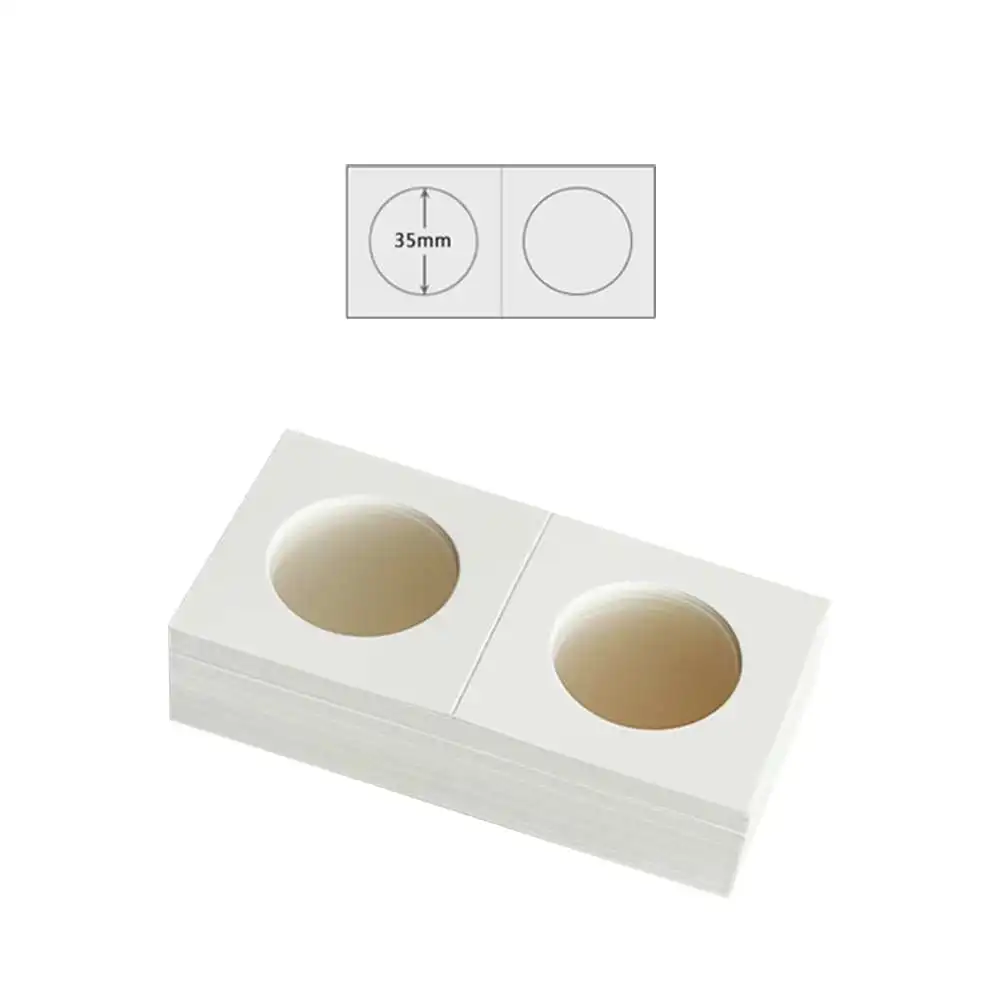 

100pcs Durable Cardboard Coin Holders Flips Mylar Coin Organizer Tools Collection Supplies 100% Brand New