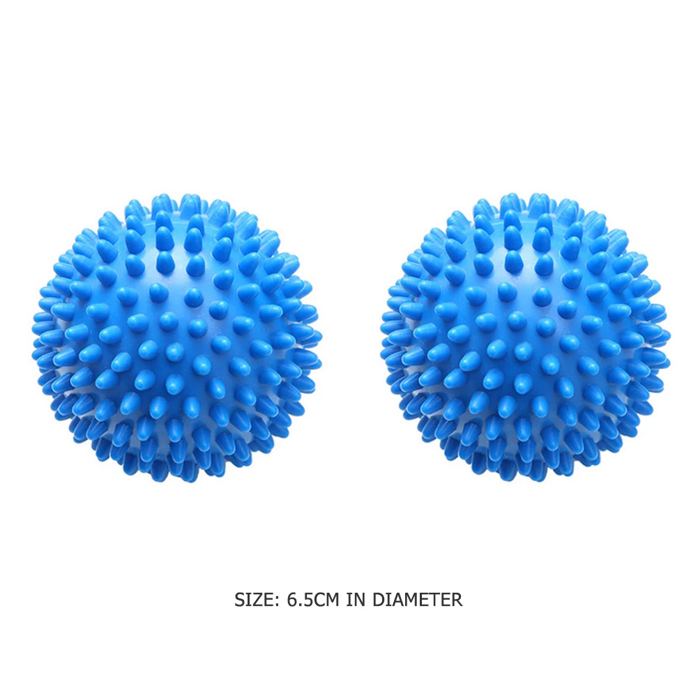 

2pcs 6.5cm Laundry Ball PVC Dryer Balls Reusable Clean Tools Laundry Drying Fabric Softener Ball Home Clothes Cleaning Dry Wash