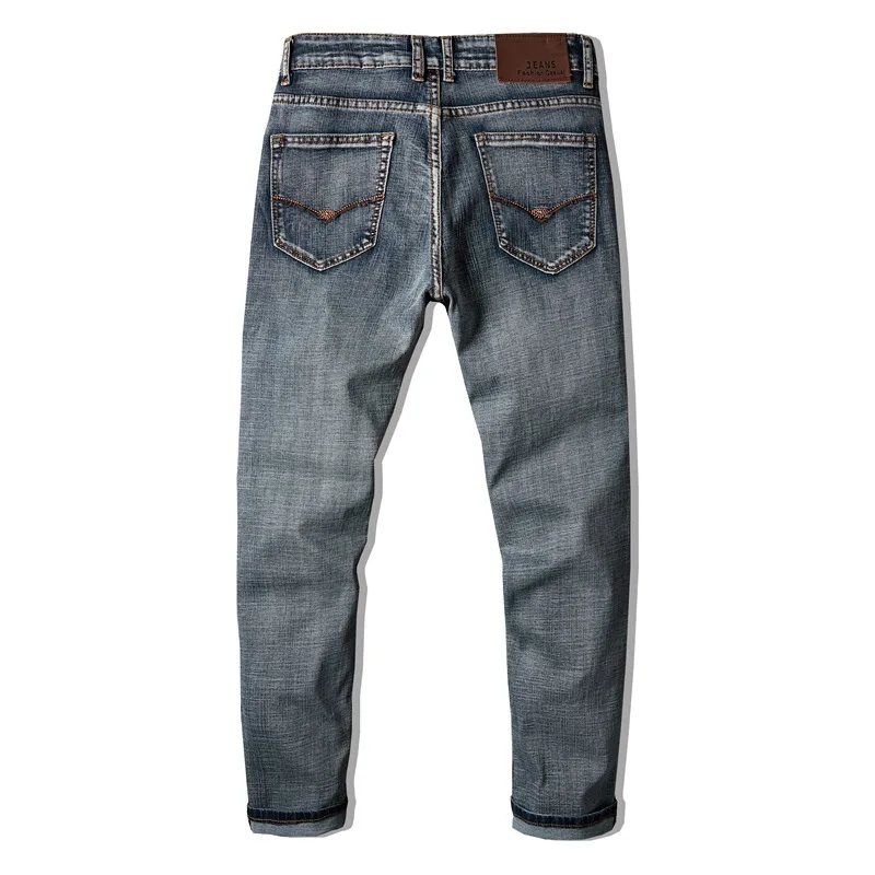 Джинсы мужские прямые в классическом стиле модные повседневные брюки из денима