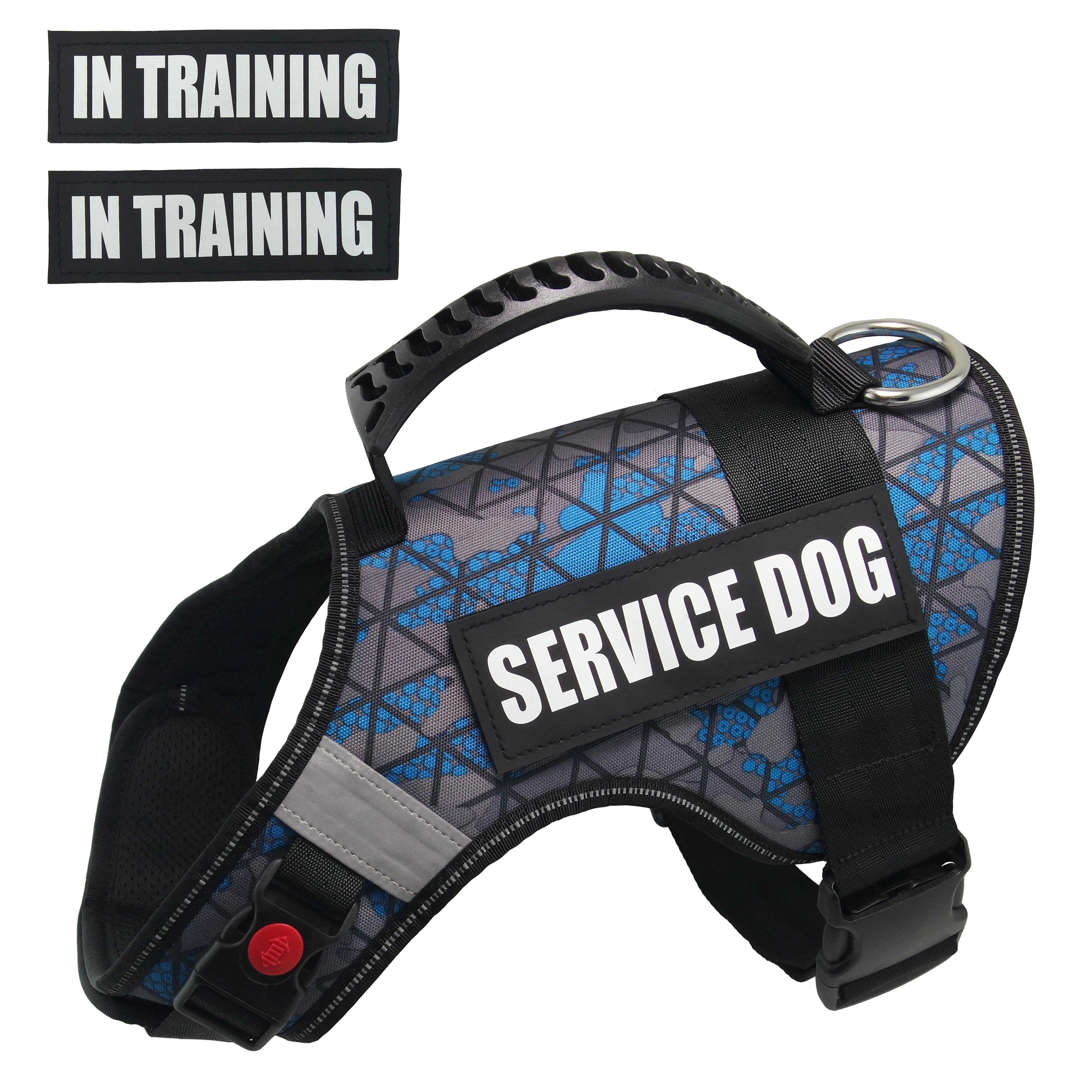 

Service Dog Harness , Military Training Patrol Camo Color Service Dog Vest Adjustable Working Dog Vest with Handle