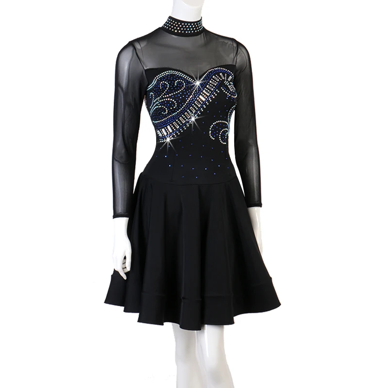 Платье для латиноамериканских танцев индивидуальное платье сальсы платья