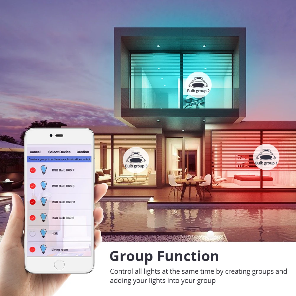 Zemismart Tuya Zigbee 2 5 дюймов 7 Вт RGBCW вниз светильник Smart Led потолочный SmartThings App Alexa Google Home