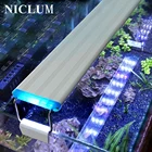 Супертонкий аквариумный светодиодный светильник NICLUX, светильник для выращивания водных растений, водонепроницаемый яркий светильник с зажимом, синий светодиодный ОД для аквариума