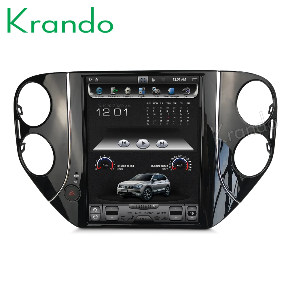 Автомобильный вертикальный мультимедийный плеер Krando Android 8 1 4 Гб 64 ГБ 10 дюймов