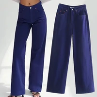 jennydave new retro mom england fashion jeans woman purple high waist jeans wide leg jeans for women loose denim pants women