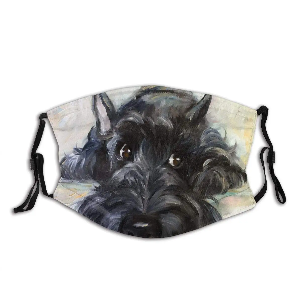 

Face Cover Scottie Scottish Terrier Brindle Stink Eye Mary Sparrow Pet Portrait Dog Portrait Cute Sweet Balaclava Unisex