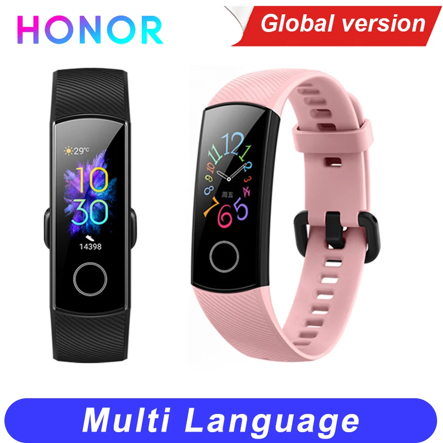 2019 оригинальный Honor Band 5 Смарт браслет уровня кислорода в крови Magic Цвет сенсорный