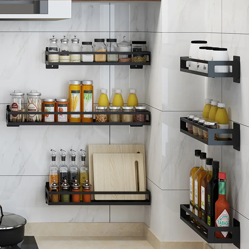 wall rack mount kitchen storage kitchen accessories shelf everything spice for spice jar rack cabinet shelves bracket holder free global shipping