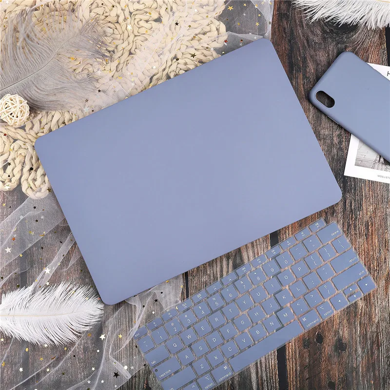 Чехол для ноутбука MacBook Air 13 11 Pro 13 15 retina A1502 Touch Bar mac book 12 13 1" A1708 A2159 A1989 жесткий чехол - Цвет: Navy gray