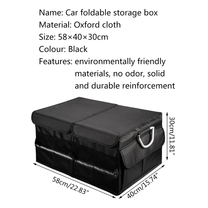 

Multipurpose Portable Foldable Durable Oxford Heavy Duty Collapsible Cargo Car Storage Bag Auto Waterproof Box Organizer