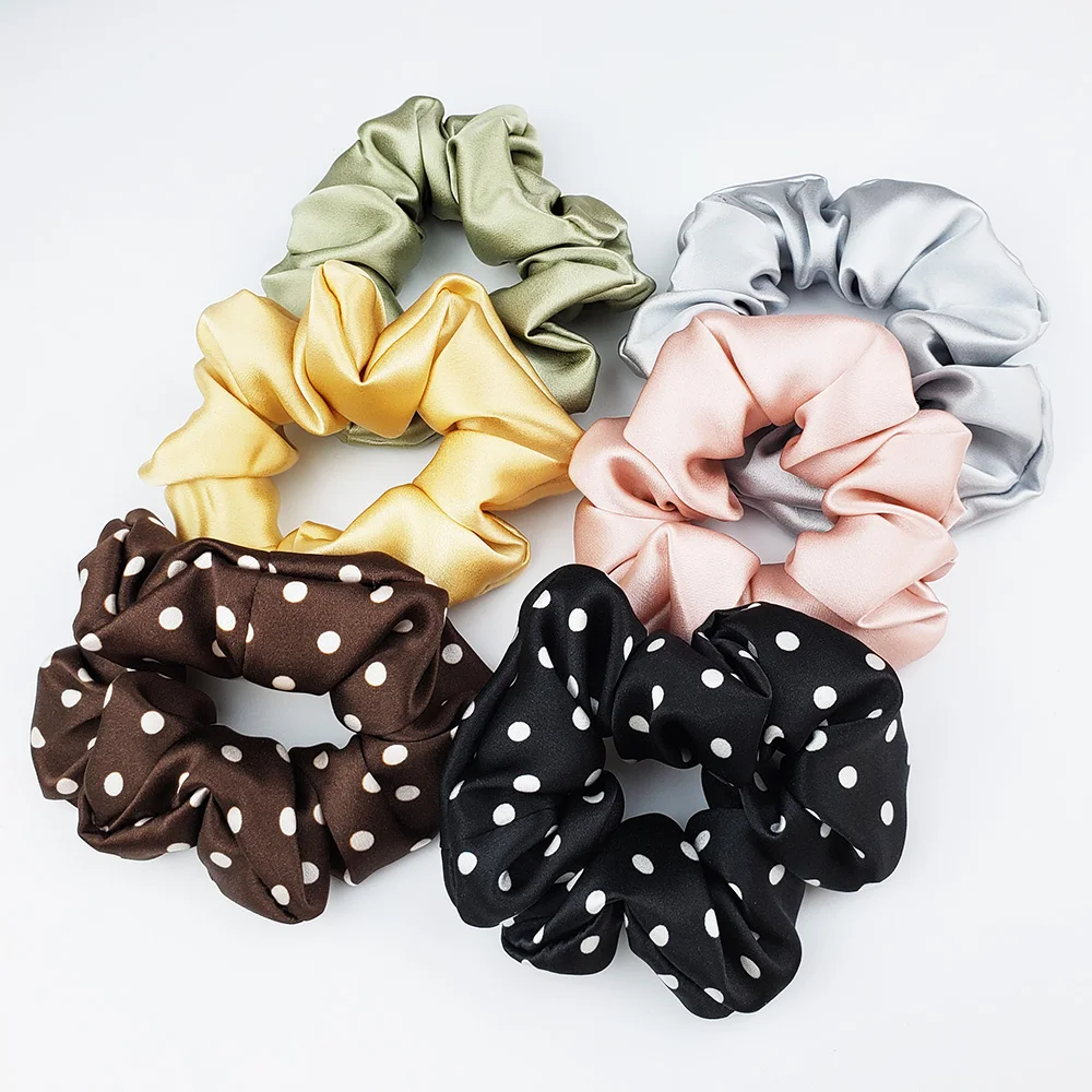 

SuyaDream Woman Silk Elastic Hair Bands 19mm 100%Mulberry Silk Solid Solid Hairband Healthy Hair Smoother Headwear