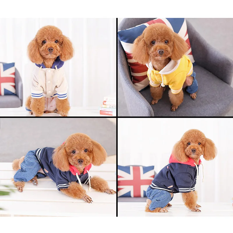 HOOPET Новый осень зима Товары для домашних животных Собаки Кошки Одежда четыре
