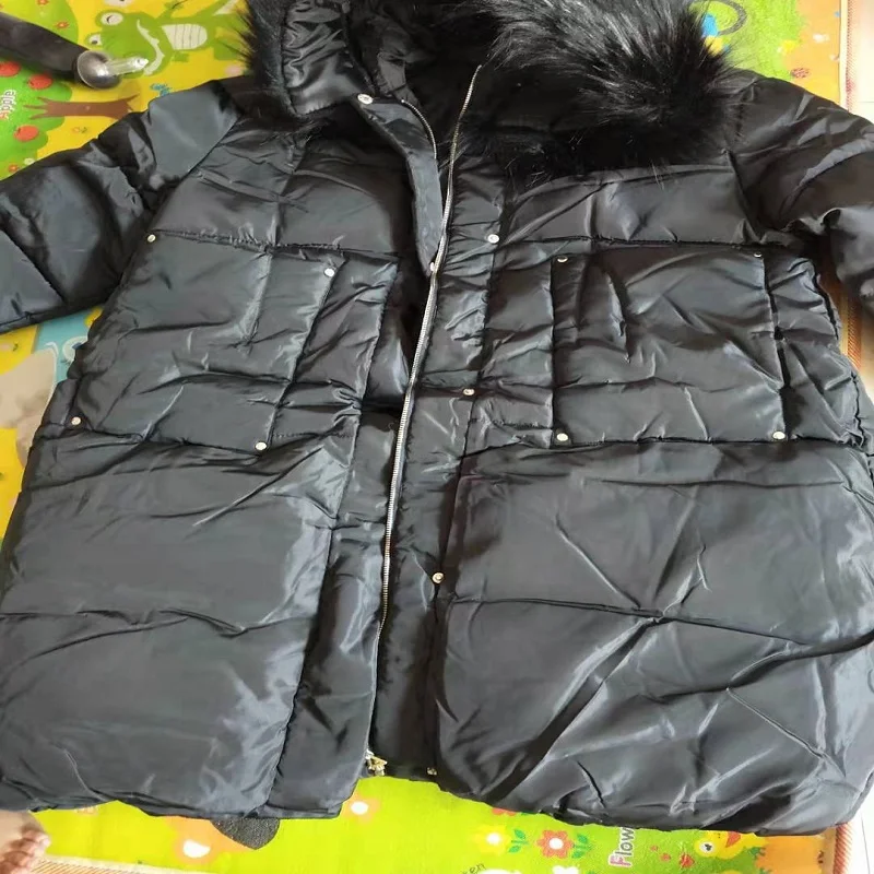 

Women Winter 2020 Coat New Winter Jacket Women 200 kg Long Section Large Size Women's Fat MM Dig Fur Collar Dread Down Jacket