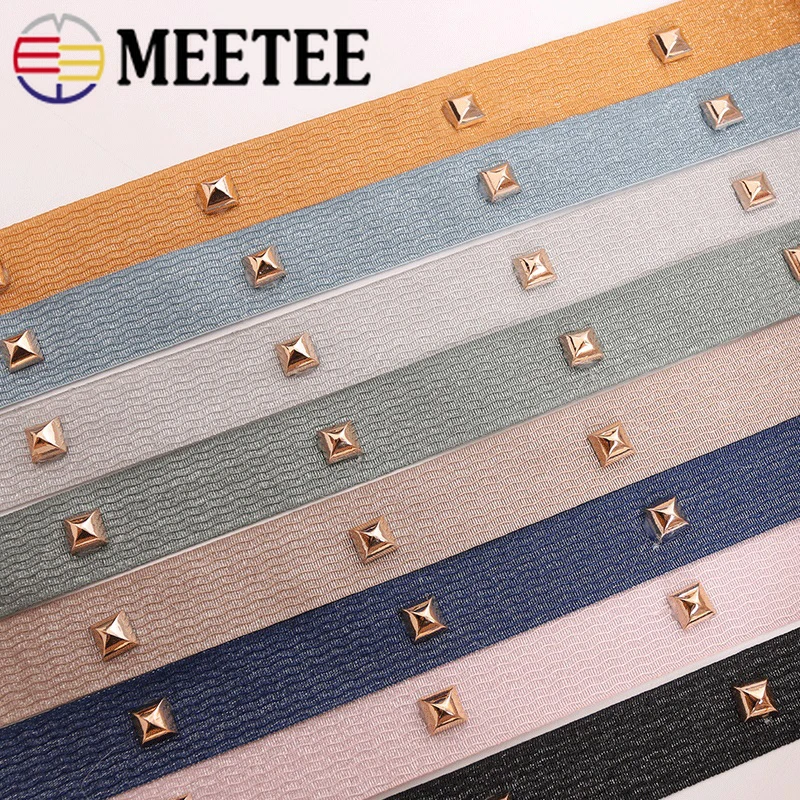 

2/5M 2.8cm 8-Color Jacquard Webbing DIY Curtain Pillow Sewing Accessories Metal Rivet Lace Ribbon Decoration Clothing Material