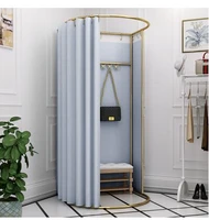 shopping mall temporary removable fitting room track clothing store landing convenient outdoor changing room display curtain