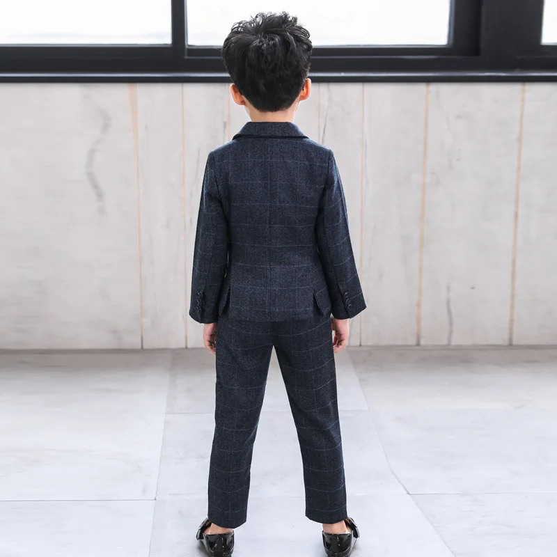 Пиджак и брюки для мальчиков в клетку | Детская одежда обувь