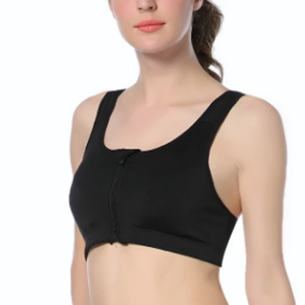 Женское Спортивное нижнее белье женское однотонное кроп топ без рукавов с U