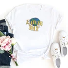 Женская хлопковая Футболка с круглым вырезом, с коротким рукавом