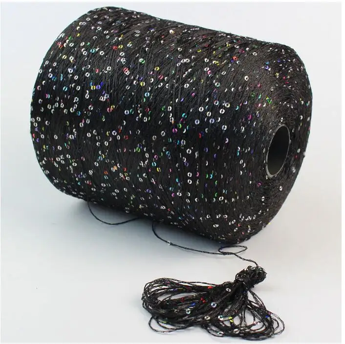 Уникальная натуральная шелковая пряжа с пайетками Красивая для вязания 50 г/лот