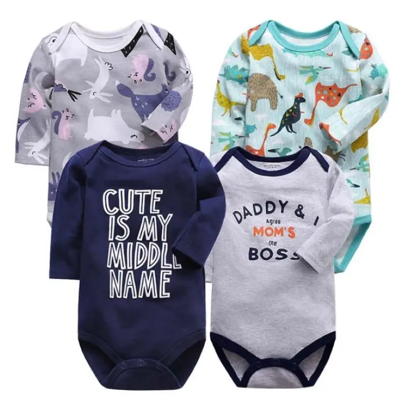 

NEW Newborn Baby Clothes Boys Girls Rompers Printed Long Sleeve Cotton Kid Jumpsuit Playsuit Outfits 0-24M