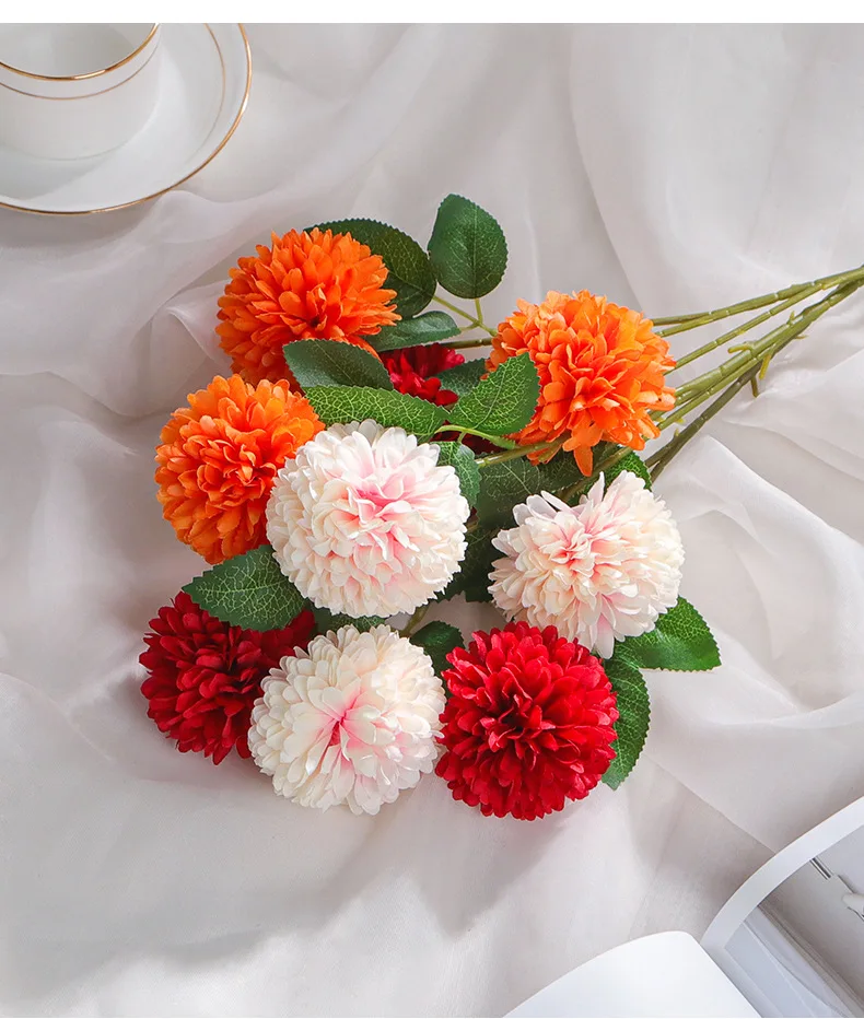 

Simple Style Artificial Flower with Wire Flower Decoration for Home Hotel Shooting Props Artificial Bouquet