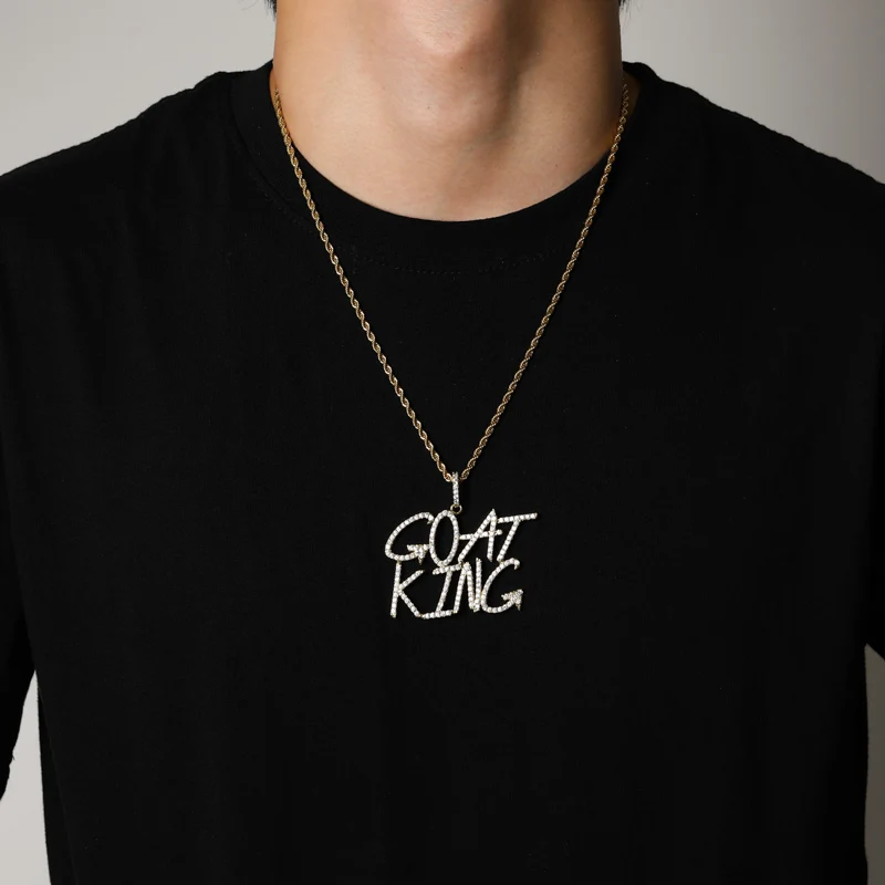 TOPGRILLZ Custom Name Iced Out Tennis Chain Letters Pendants Necklaces Men's Charms Zircon Hip Hop Jewelry With 4mm | Украшения и