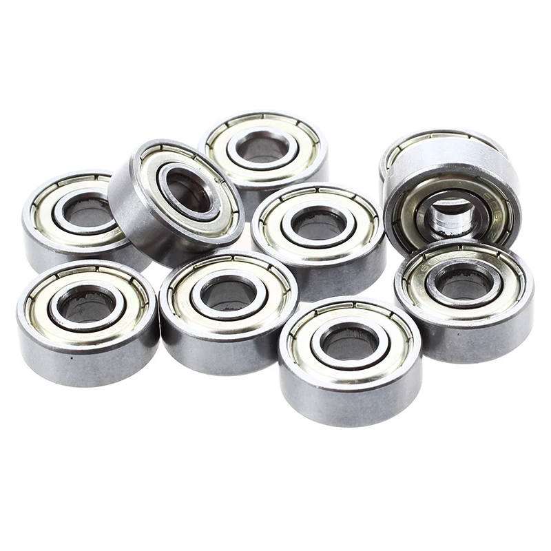 

10 Pcs 17mm x 6mm x 6mm Single Row Shielded Deep Groove Ball Bearing 606ZZ