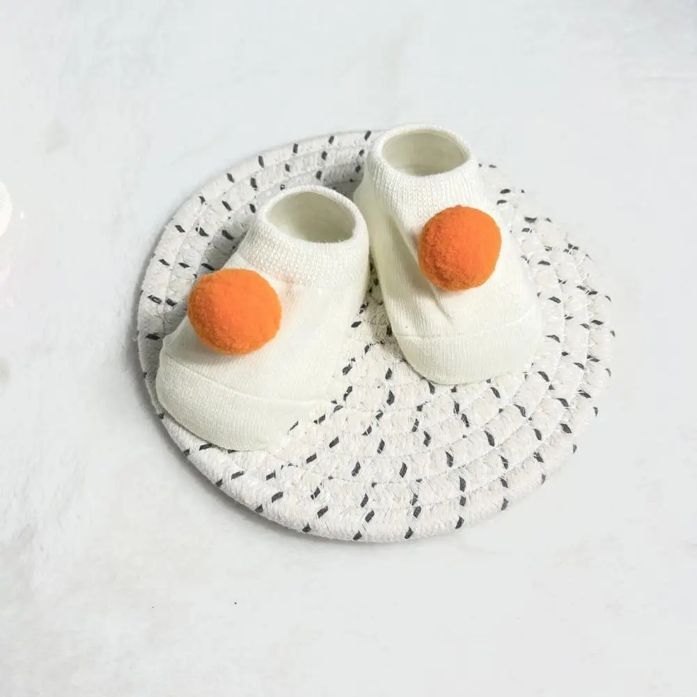 Calcetines de algod&oacute;n antideslizantes para beb&eacute;, dise&ntilde;o de Pomp&oacute;n, para interiores, 1 par-1
