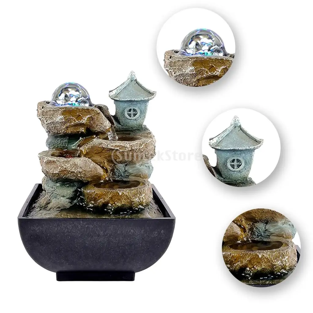 

Water View Flowing Water Fountain Relaxation Indoor Fountain Waterfall Home Office Bedroom Desk Dcoration