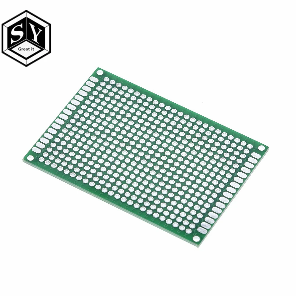 1 шт. Great IT двухсторонний Прототип PCB Луженая универсальная плата 5x7 5*7 см зеленая |