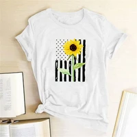 sunflower pattern print t shirts women 2020 fashion clothes graphic tee woman tshirts cotton women harajuku top femme