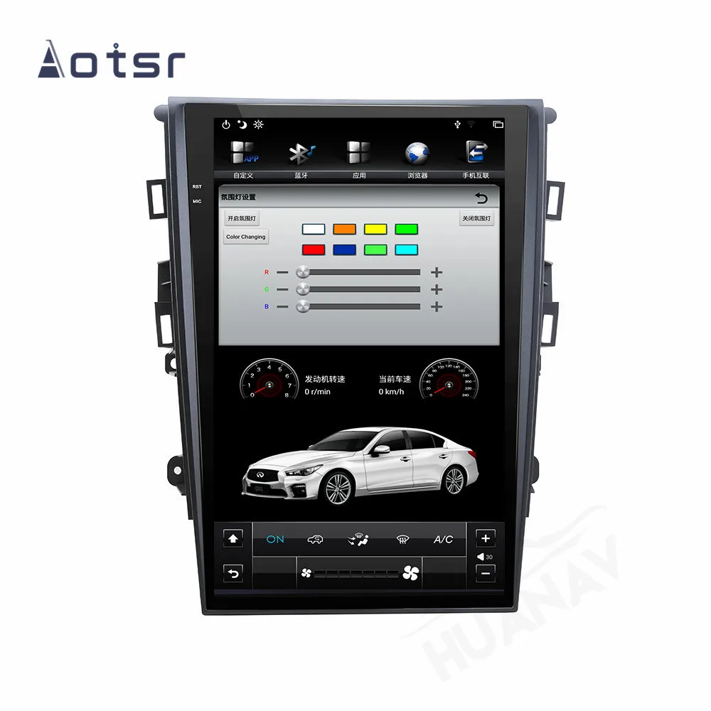 Android 9 0 Tesla стиль gps навигация для Ford Mondeo MK5 2013-2019 Авто Радио Стерео Coche вертикальный